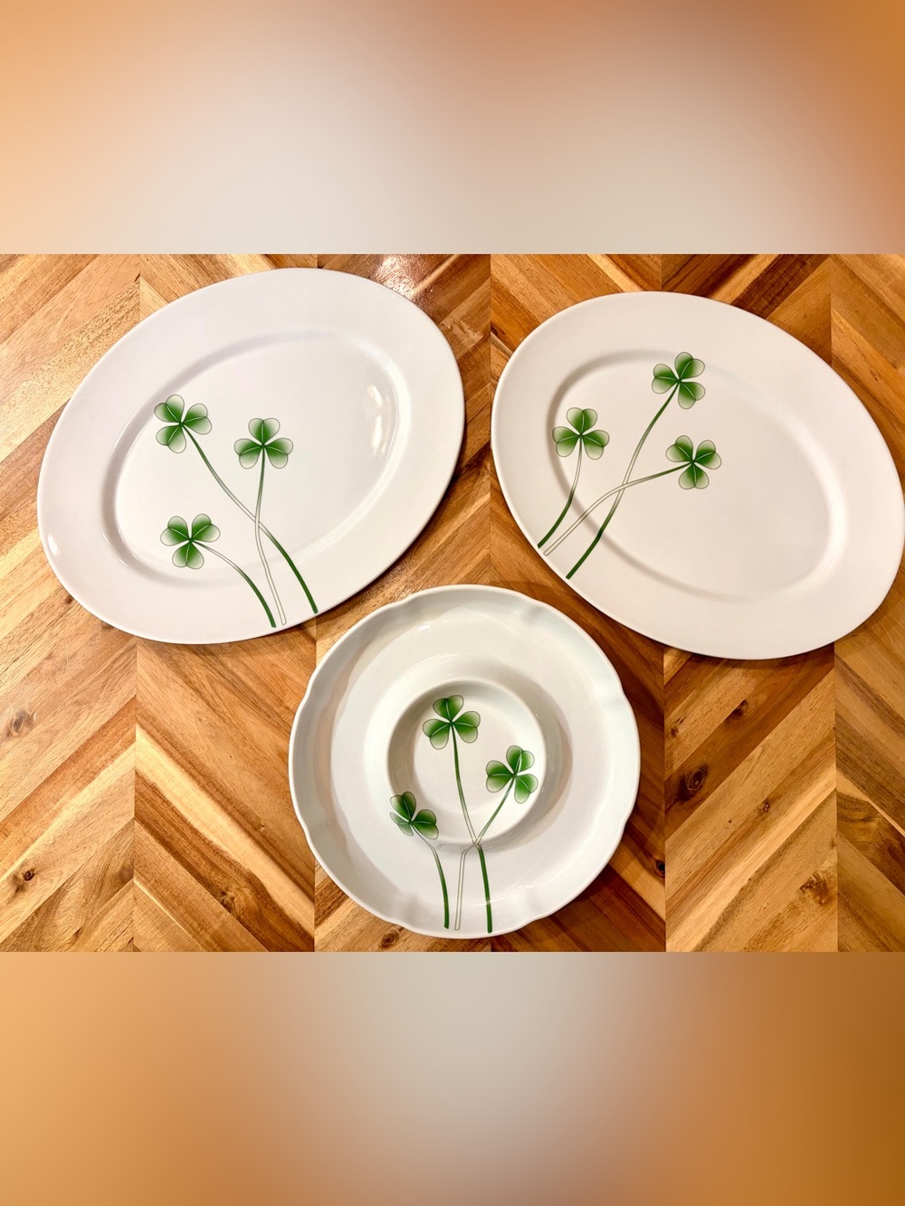 Marcus Notley 2006 Ireland Series Serveware Bundle - 2 Platters and Chip and Dip